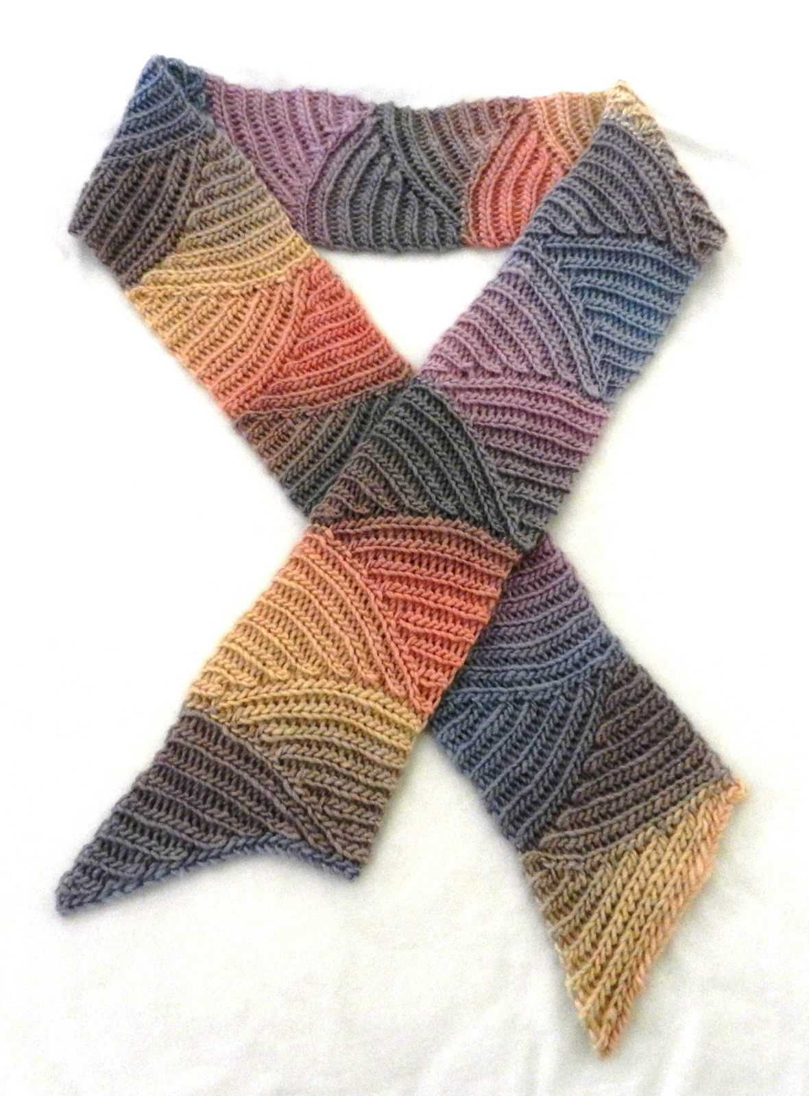 Slip stitch scarf knitting pattern