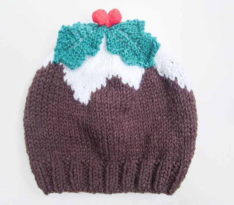 Christmas beanie hat knitting pattern