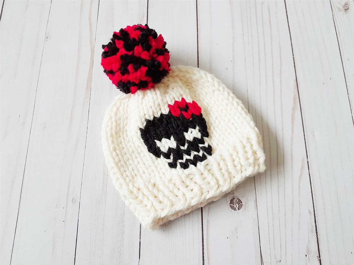 Skull beanie knitting pattern