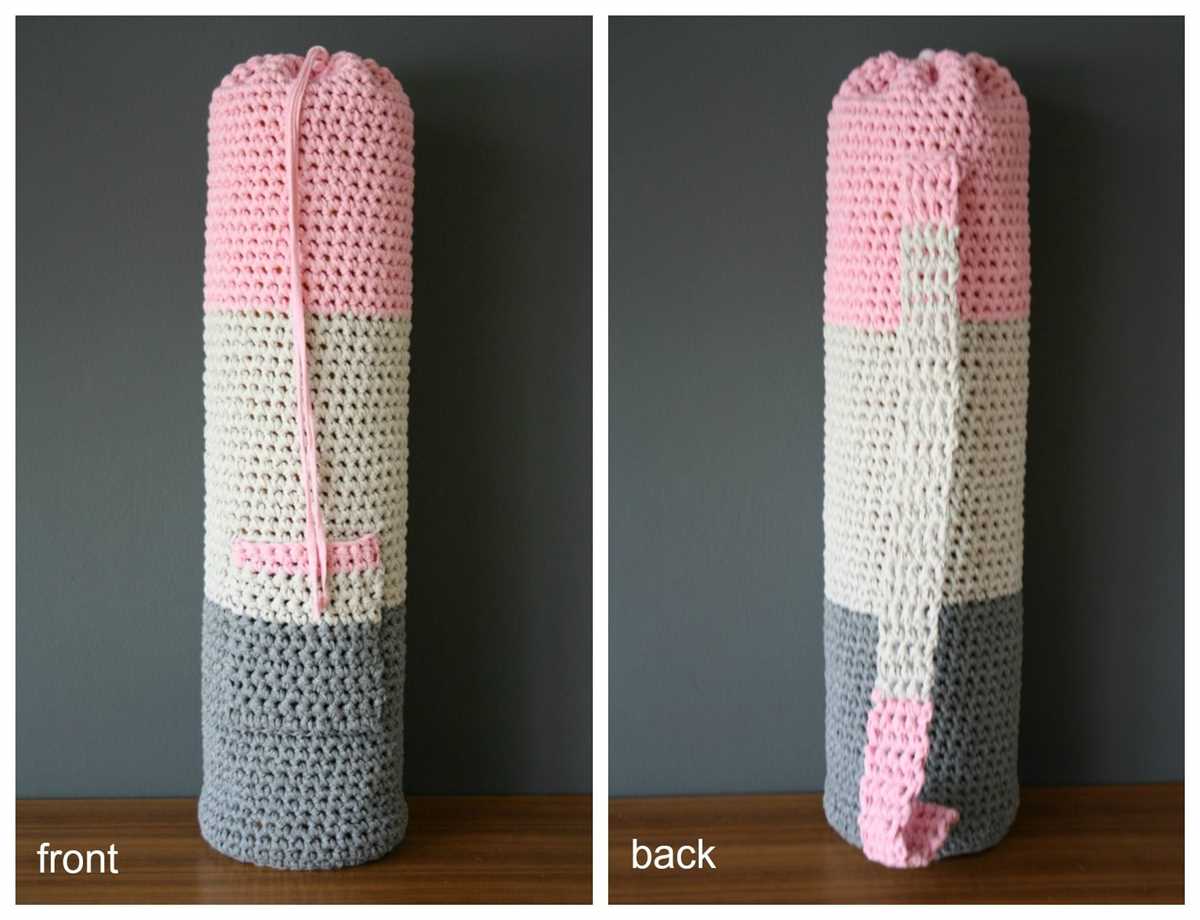 Knitting pattern for yoga mat bag