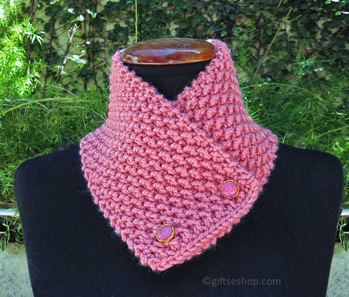 Cowl neck scarf knitting pattern