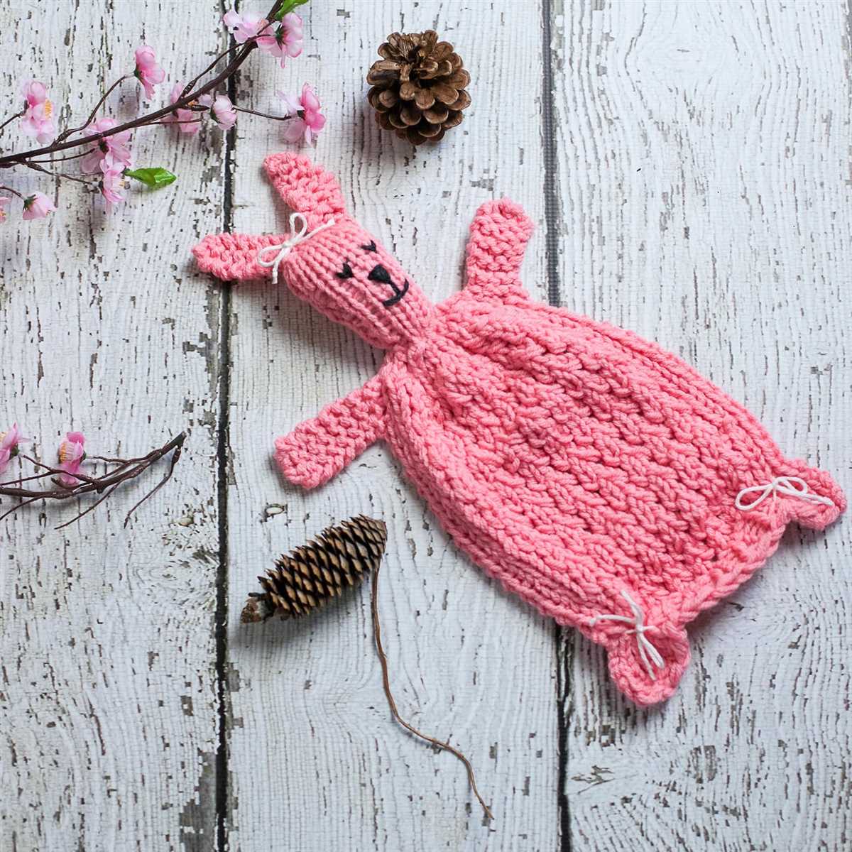 Free knitting pattern bunny blanket buddy