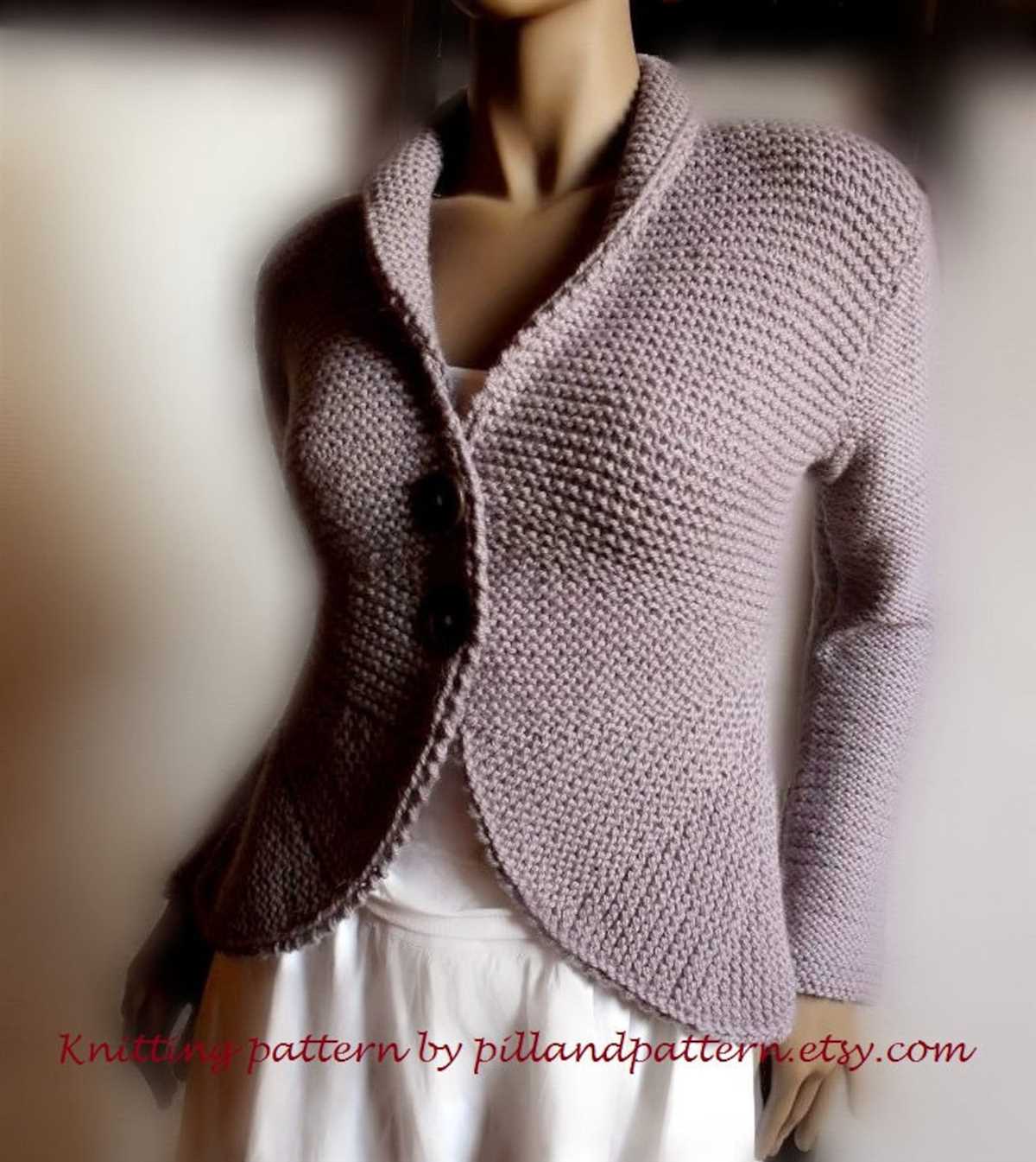 Knitted blazer pattern
