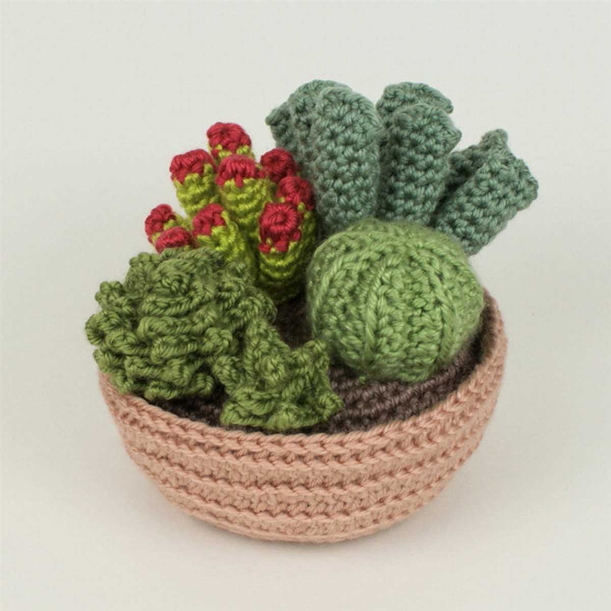 Knit succulent pattern