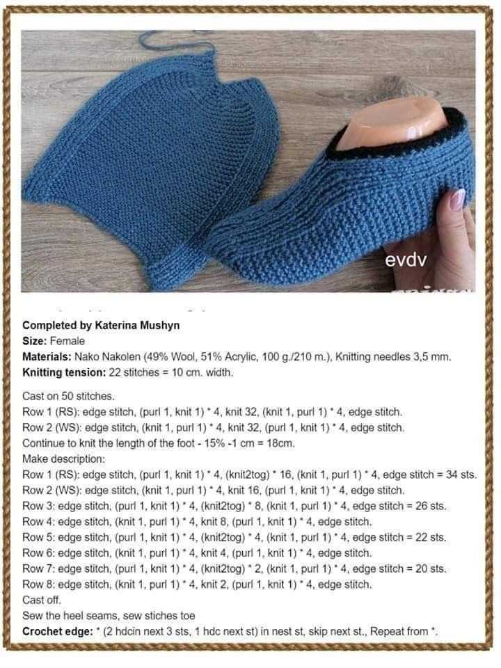 Free knitting patterns for beginners slippers