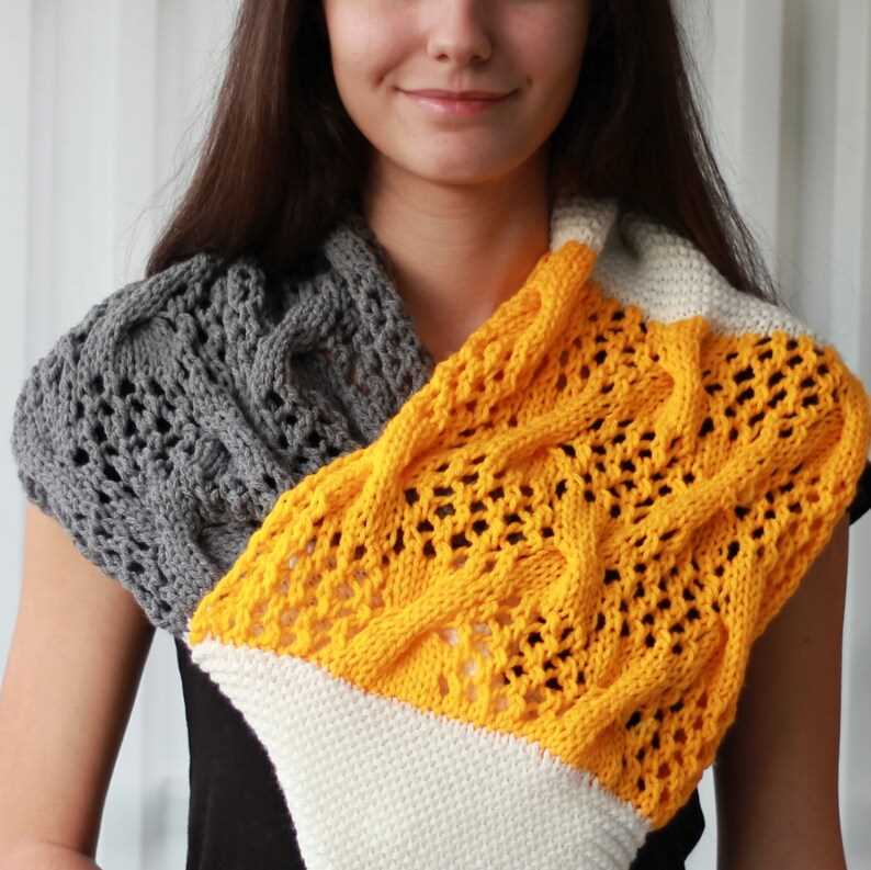 Knit pattern for neck warmer