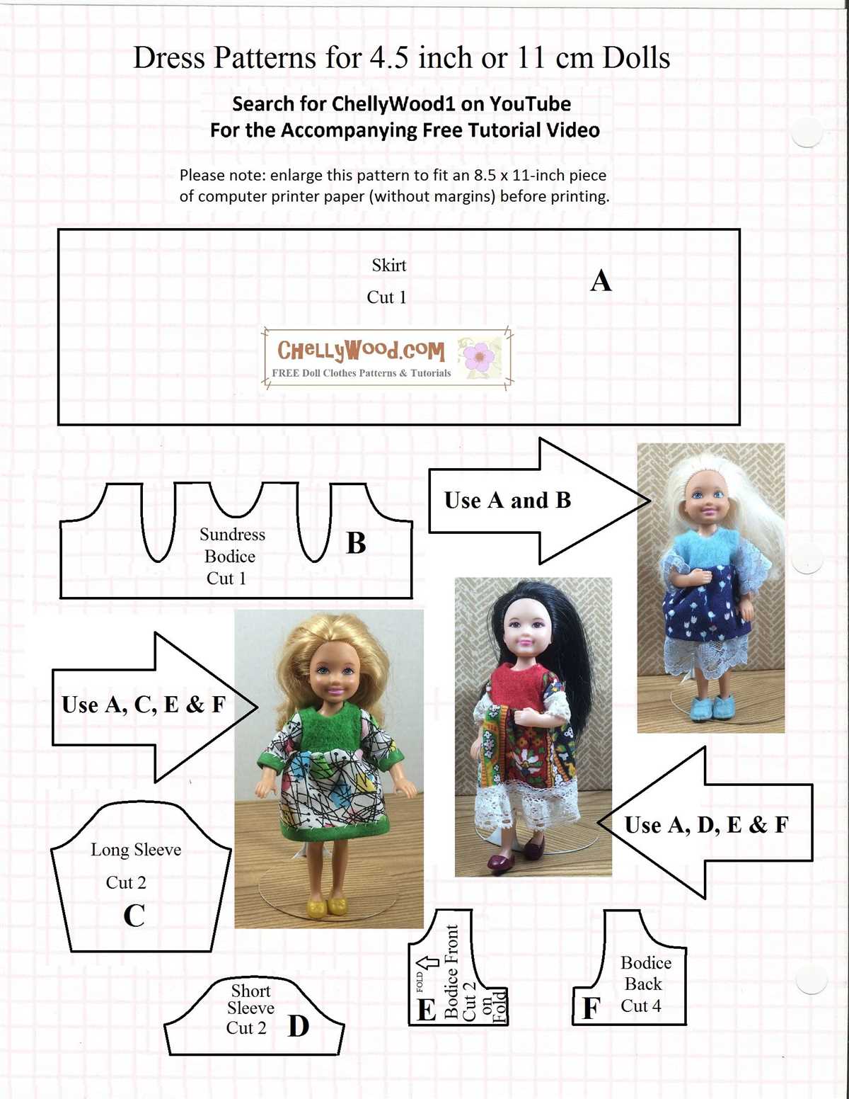 Printable Free Knitting Patterns for 18 Inch Doll Clothes