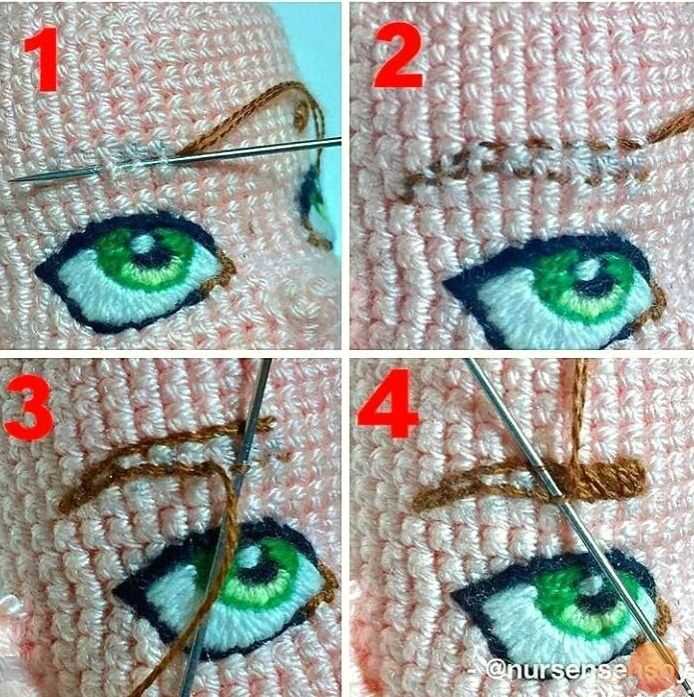 Knit eyes pattern
