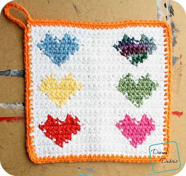 Knit hot pad pattern