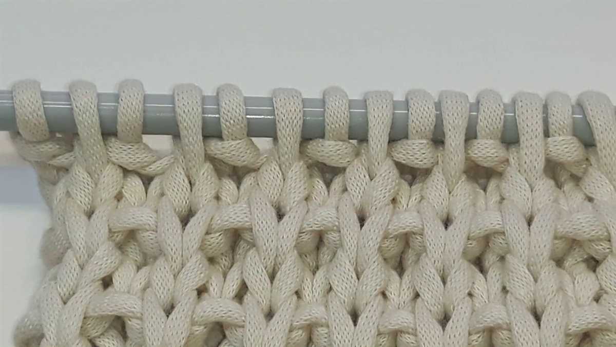 Rib pattern in knitting