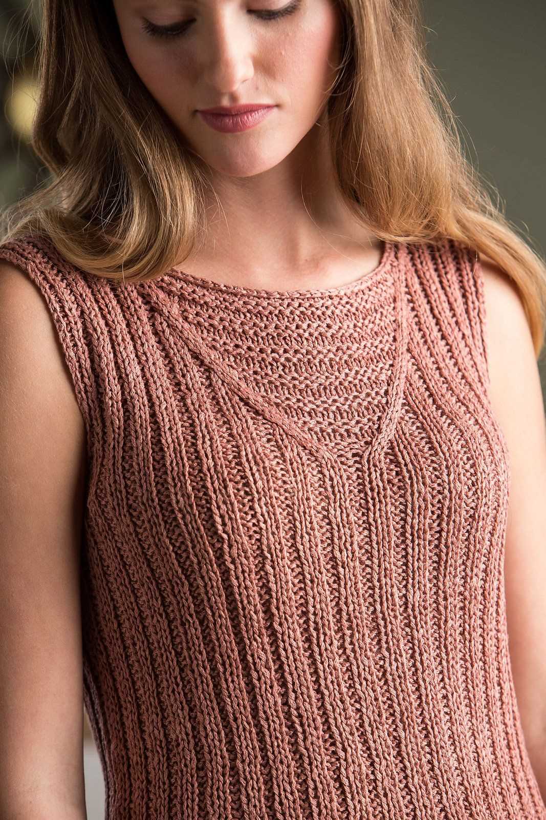 Knitting patterns tank tops ladies