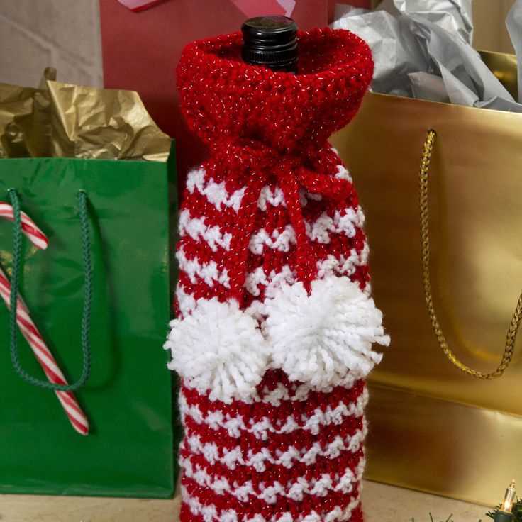 Knitted wine bottle bag pattern
