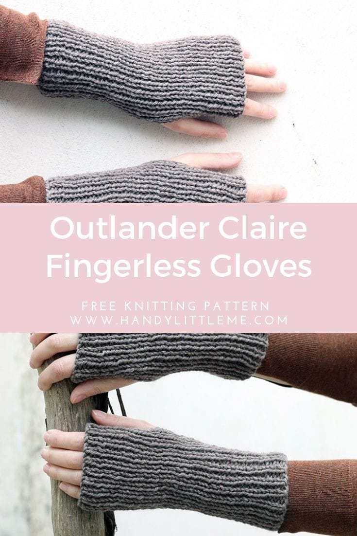 Ribbed fingerless gloves knitting pattern