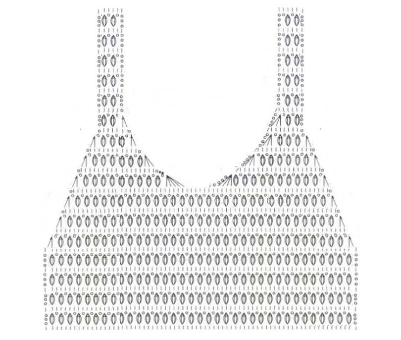 Bra top knitting pattern