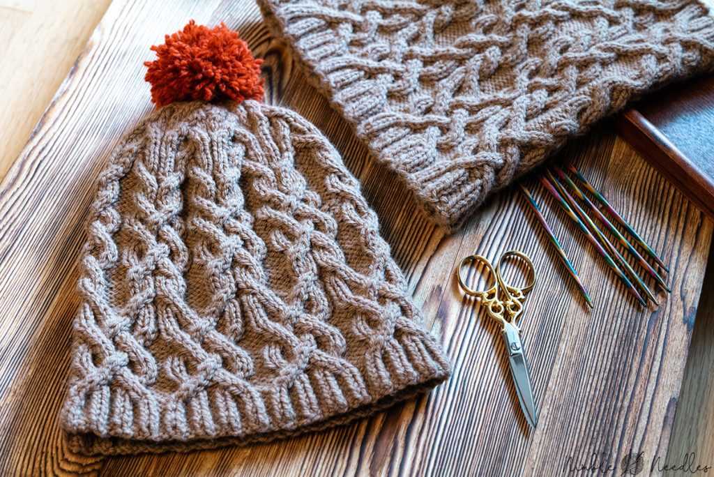 Free knit chevron hat pattern