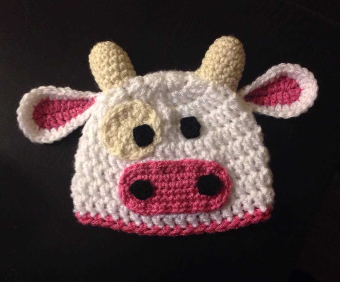 Cow hat knitting pattern