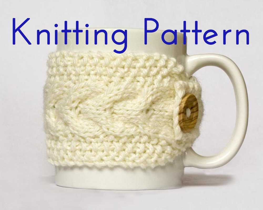 Knitted mug cosy pattern