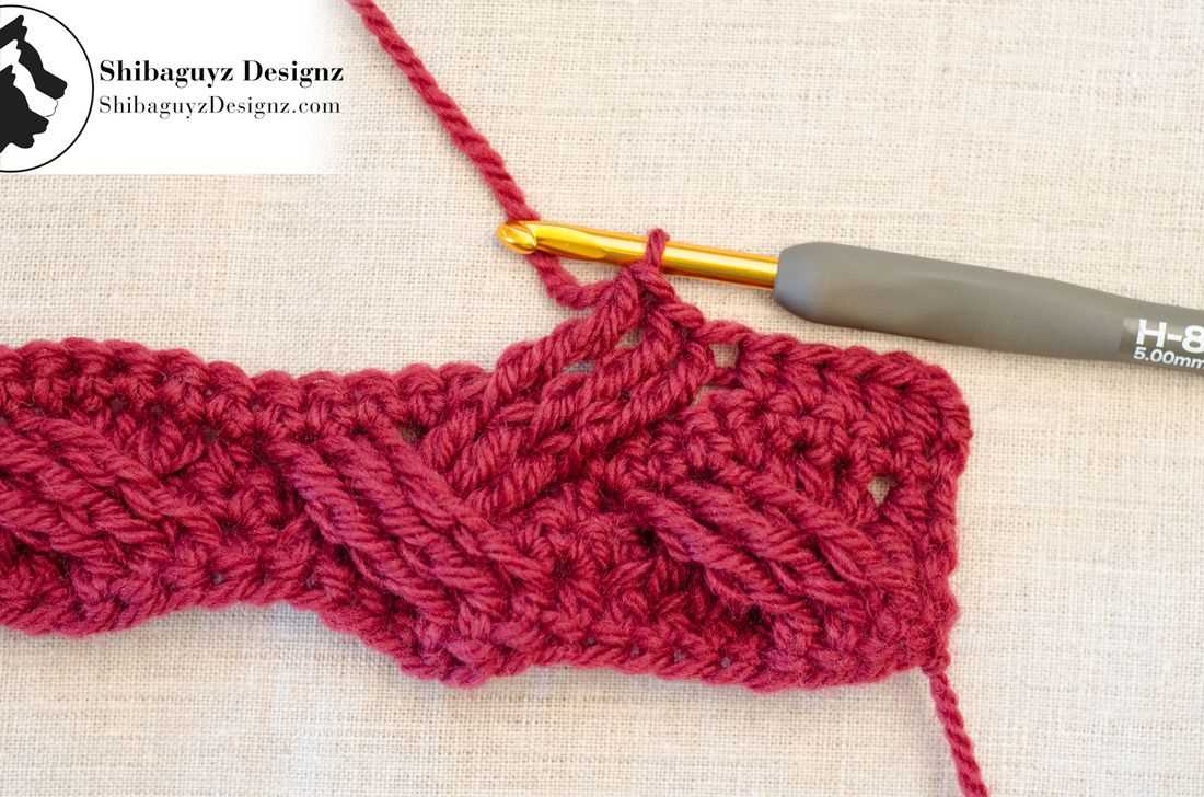 Woven cable knitting pattern