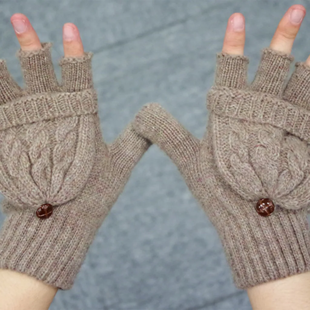 Free knitting pattern for ladies half finger gloves