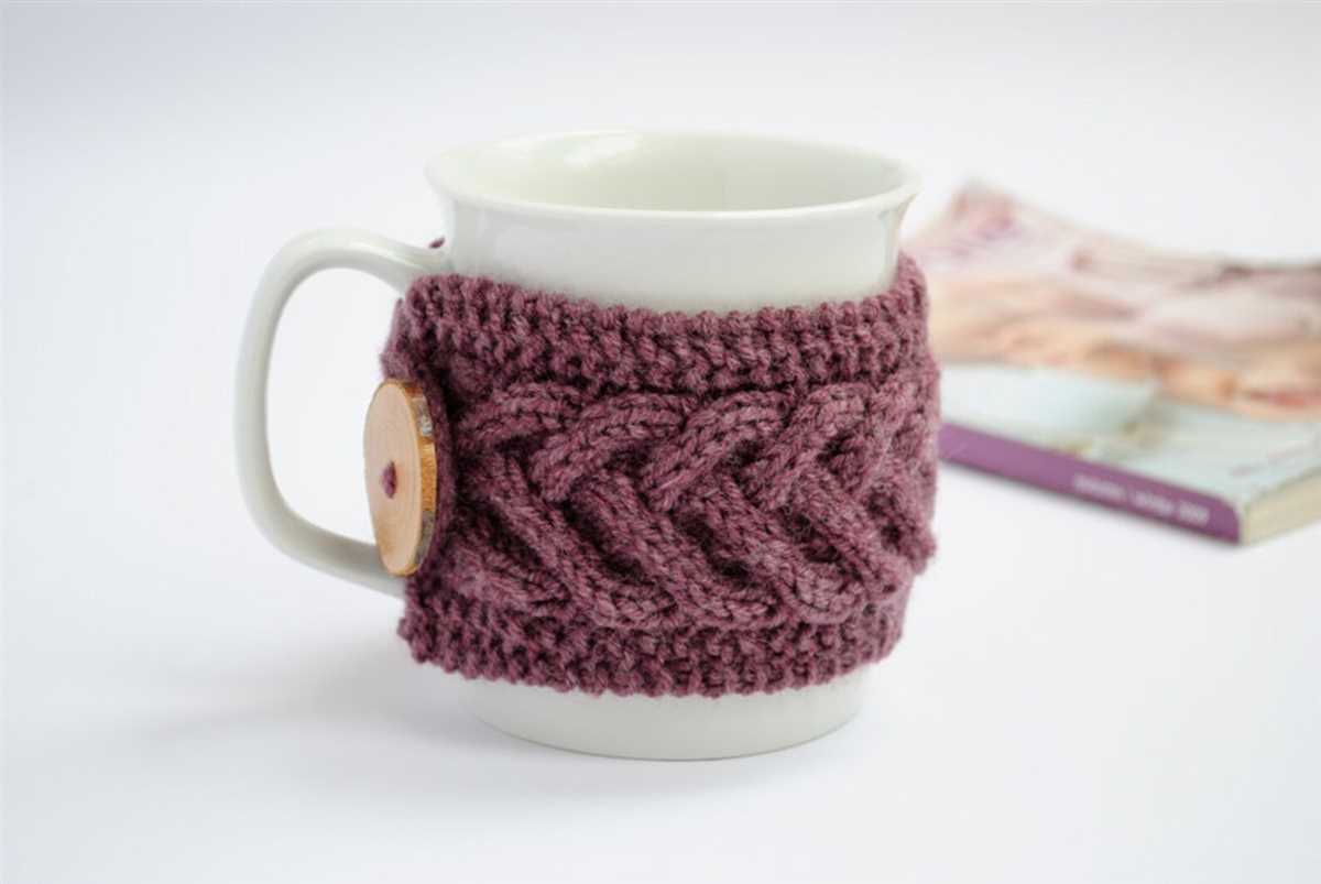 Knitted mug cozy pattern