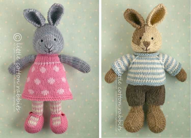Little cotton rabbits free knitting patterns