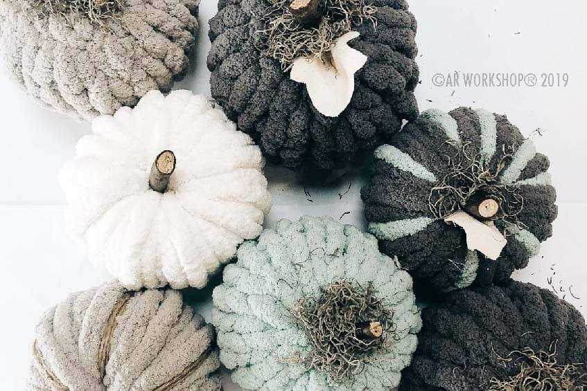 Chunky knit pumpkin pattern