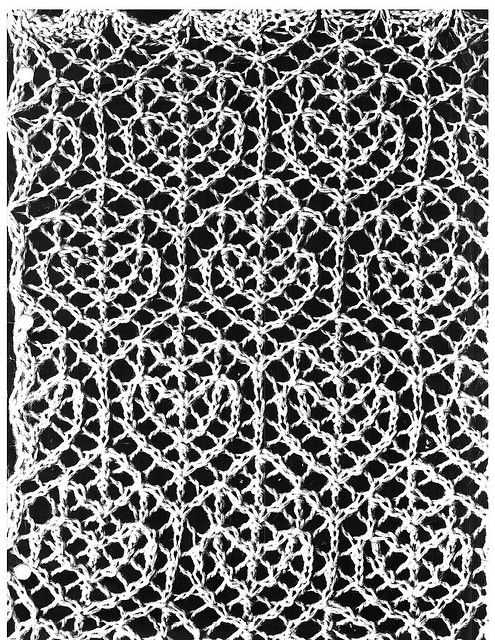Knit lace scarf pattern