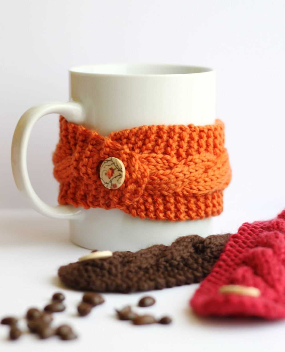 Knitted mug cozy pattern