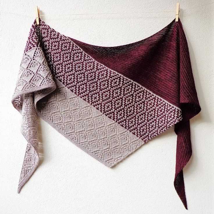 Basket weave shawl knitting pattern