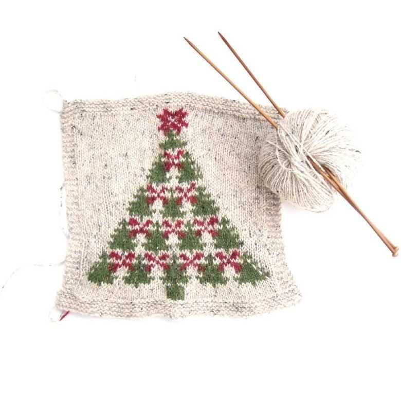 Fair isle cushion cover knitting pattern