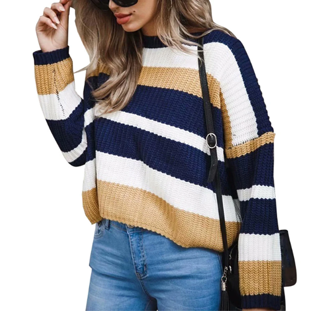 Womens striped jumper knitting pattern
