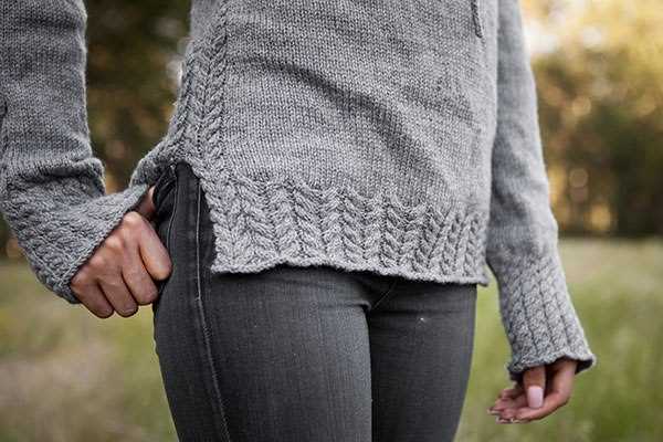 V neck pullover knitting pattern