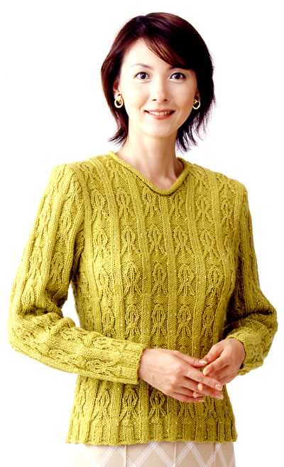 V neck pullover knitting pattern