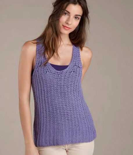 V neck tank top knitting pattern free