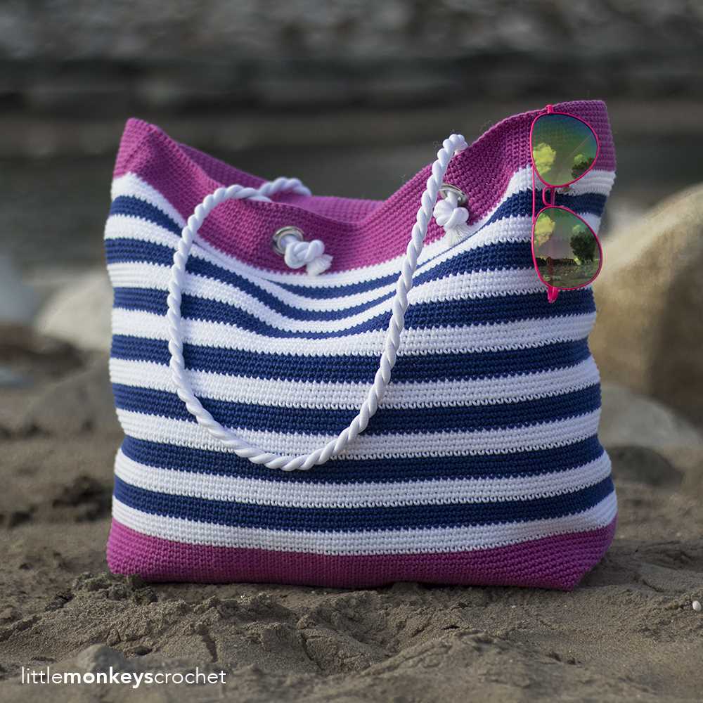Knitted beach bag pattern
