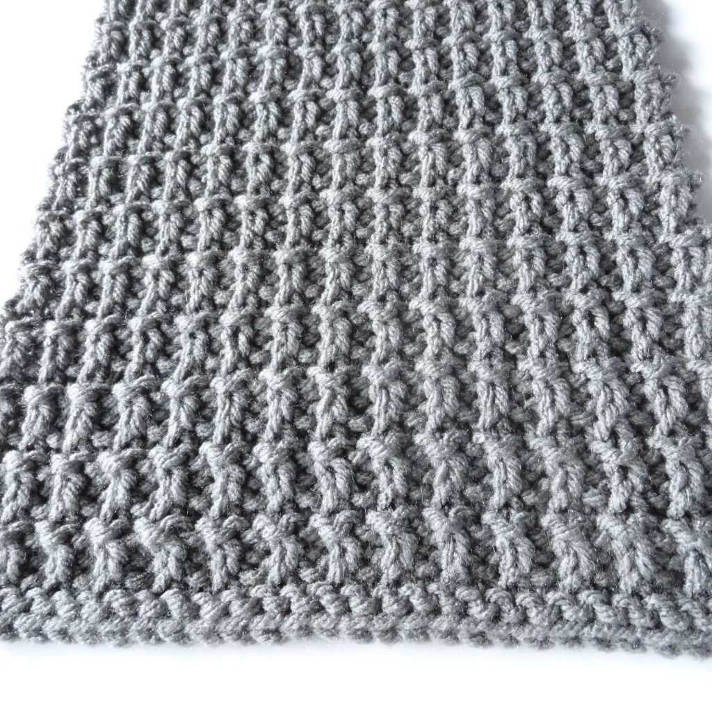 Men's ribbed scarf knitting pattern