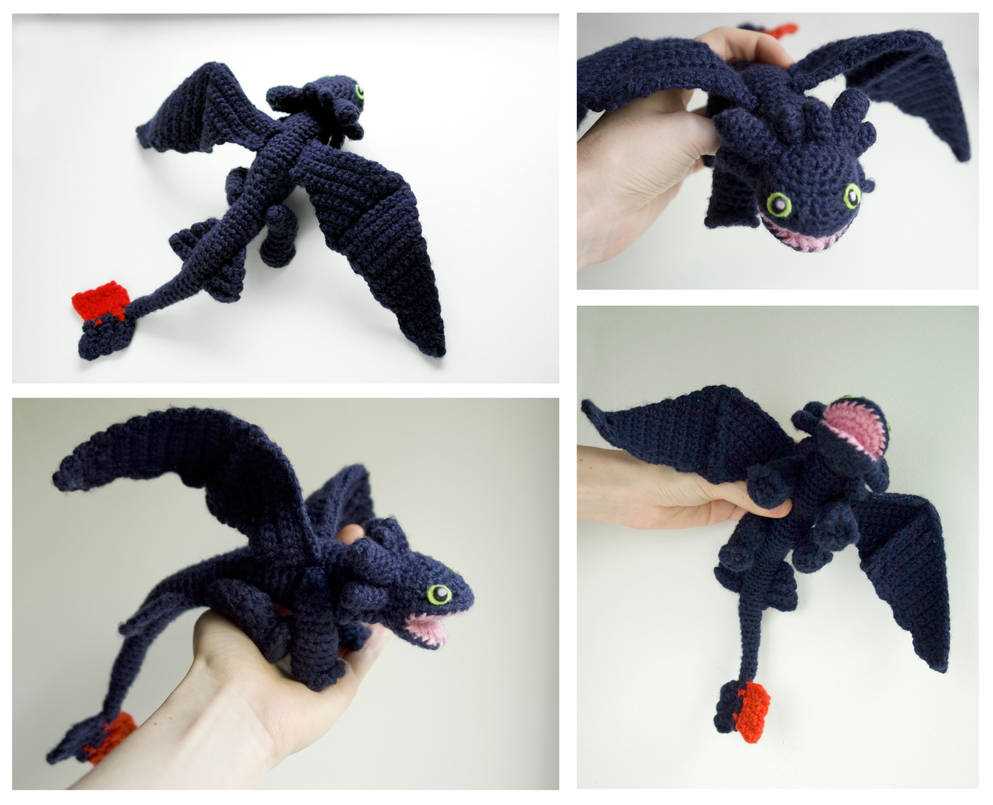Knitting pattern toothless dragon