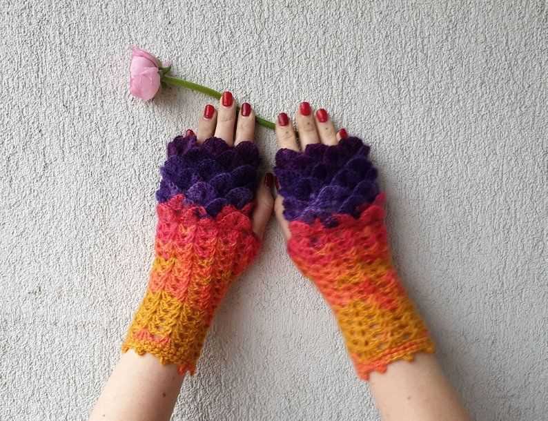 Dragon scale gloves knitting pattern free