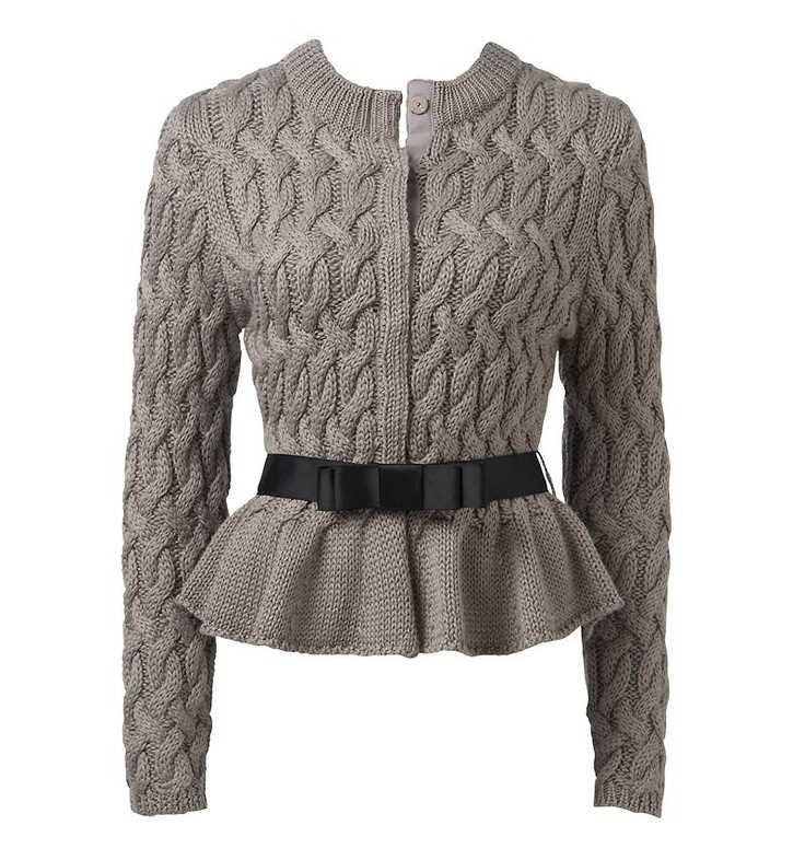 Peplum cardigan knitting pattern