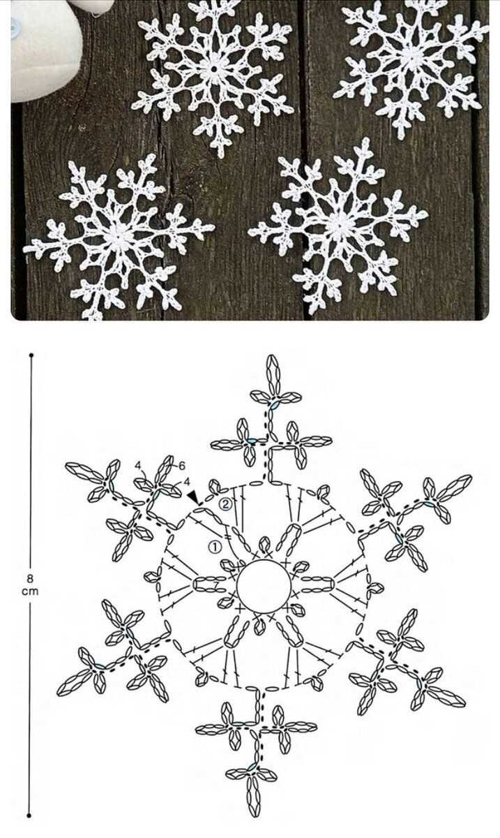 Knit snowflake pattern