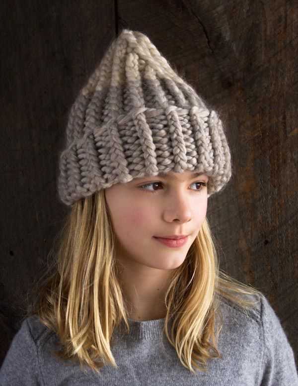 Twisted rib knit hat pattern