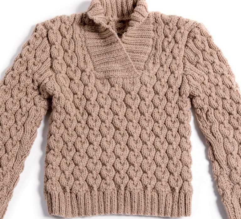 Child's cable knit sweater pattern