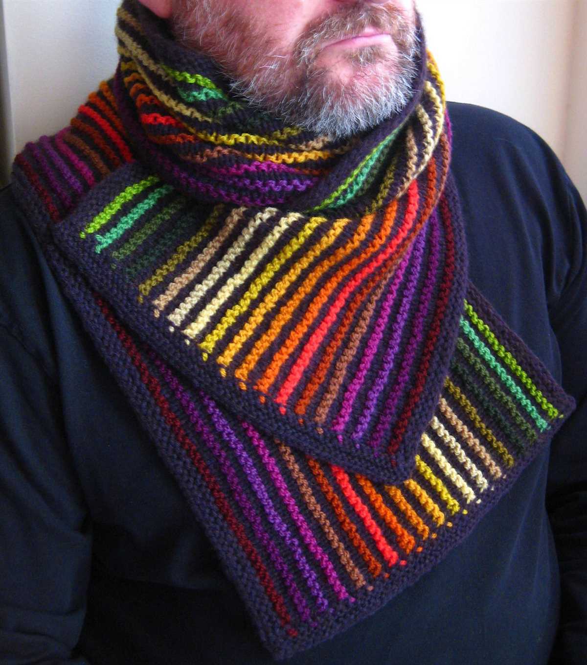 Man's knitted scarf pattern