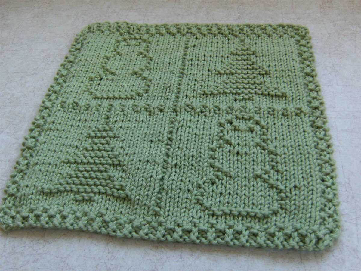 Grandma's favorite knit dishcloth pattern