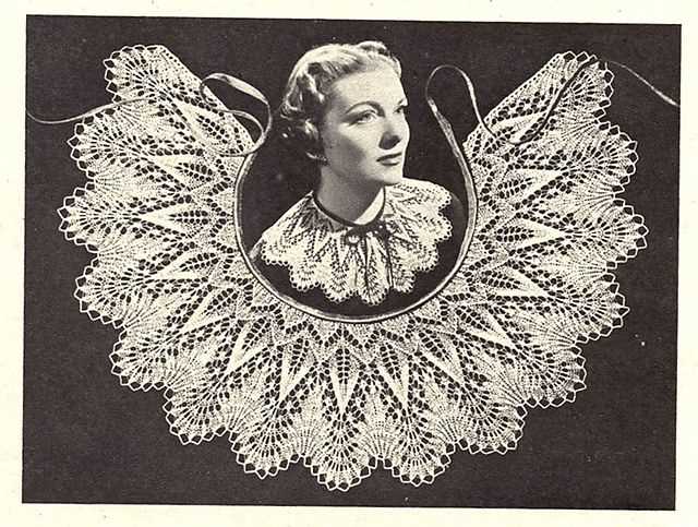 Knitted lace collar pattern