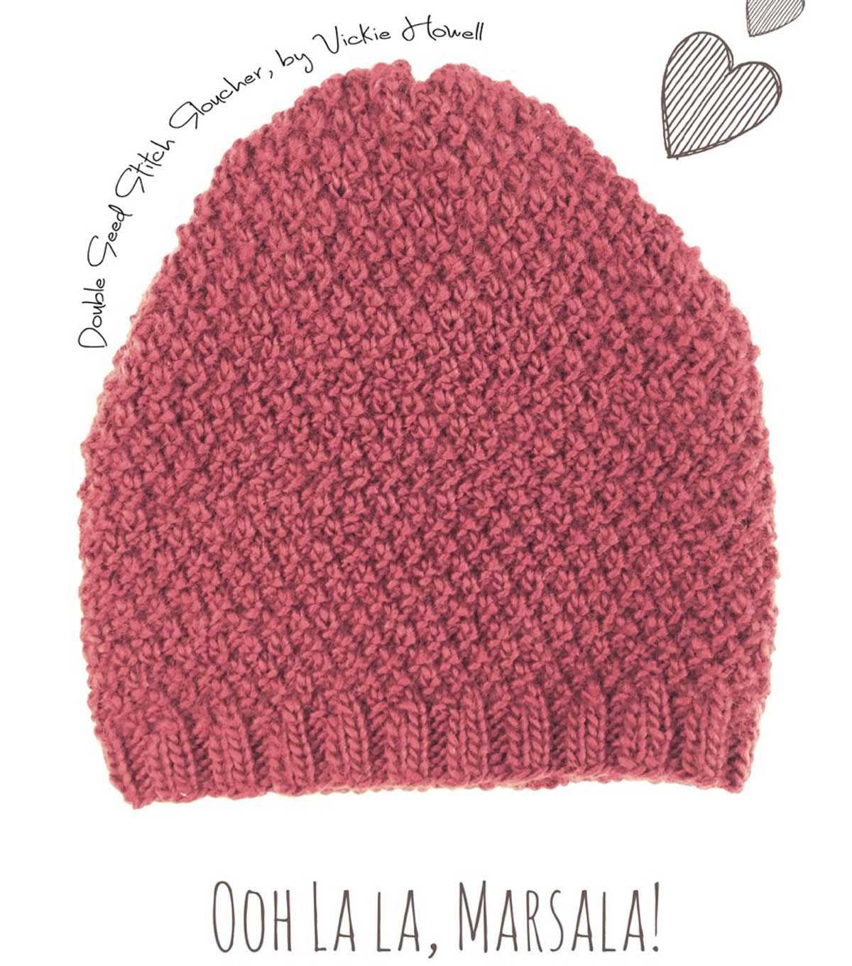 Simple seed stitch beanie knitting pattern free