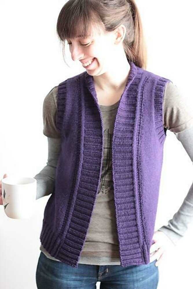 Knitting pattern vest bulky yarn