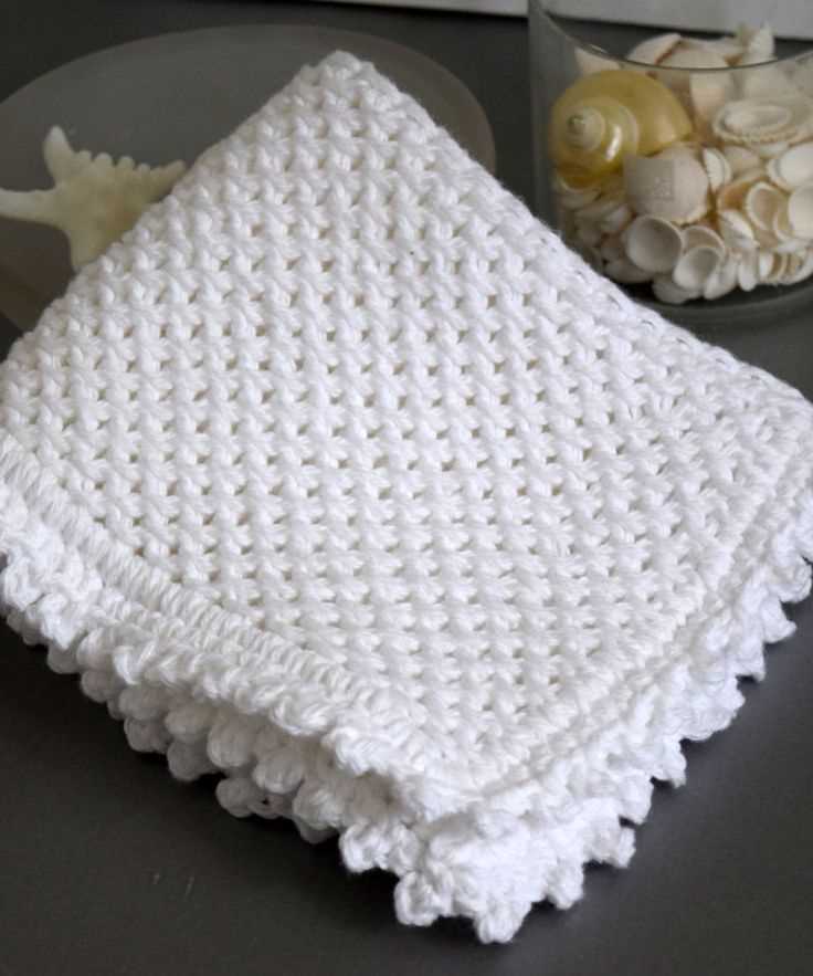 Chinese wave knit dishcloth pattern