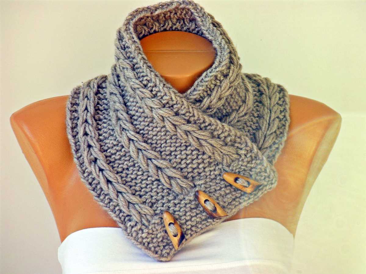 Warm scarf knitting pattern