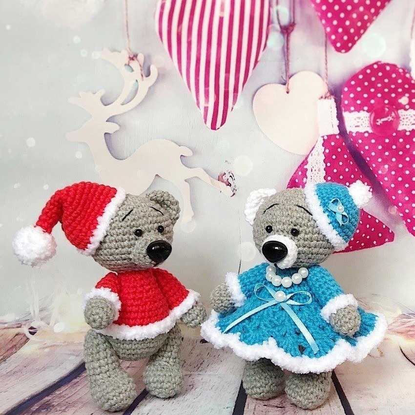 Christmas teddy bear knitting pattern